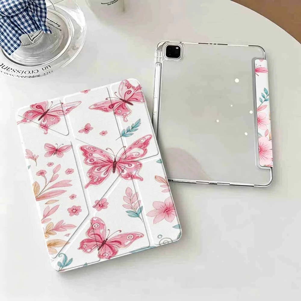 Viral Watercolor Butterflies For IPad Mini Air Pro 13 12.9 11 10.9 10.5 10.2 9.7 8.3 7.9 inch 5 6 7 8 th Pen Slot Tablet Case