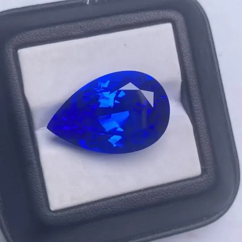 Handcrafted Lab Grown Cobalt Spinel High Quality Pear Cut Gemstones for Artisanal use