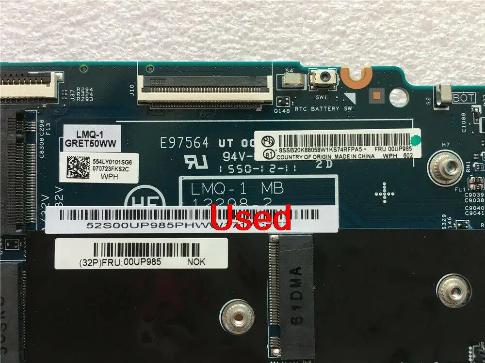 Used For Lenovo ThinkPad X1 Carbon 2nd Laptop Motherboard CPU I7-4600 8GB FRU 00UP985 04X5580 00HN757