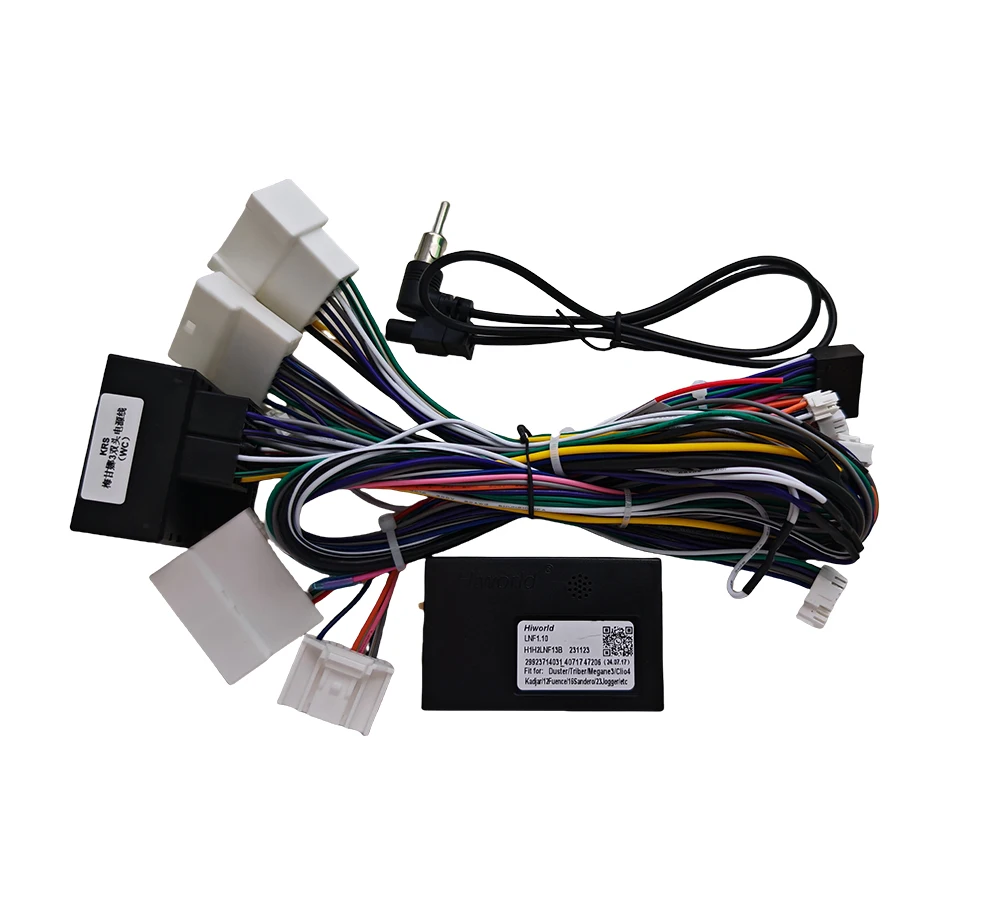 Car 16pin Audio Wiring Harness With Canbus Box For Renault Megane 3 Koleos/Fluence Stereo Installation Wire Adapter