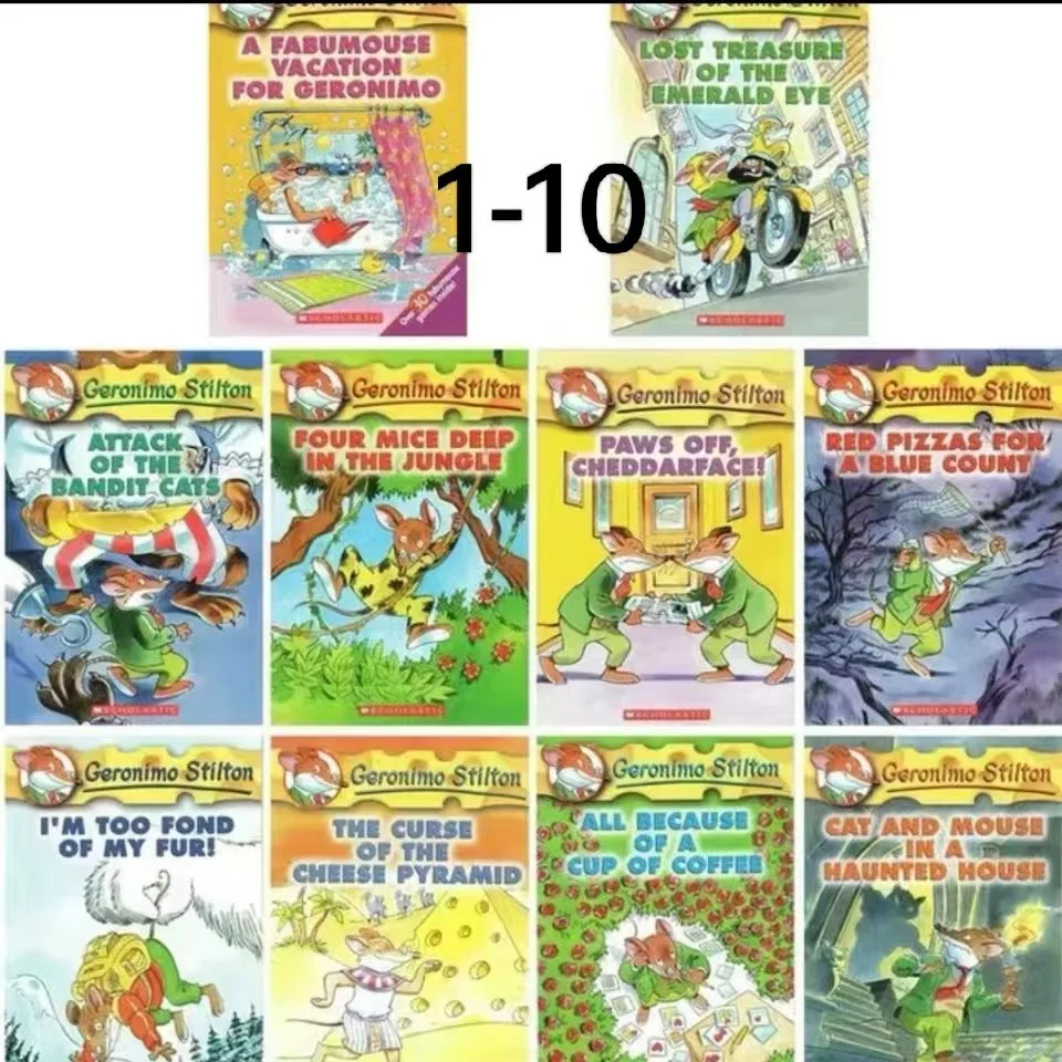 Jerome Stilton Mouse Journalist 1-80 English Original Chapters, Bridge Book, 80 Complete Sets! Education and Teaching