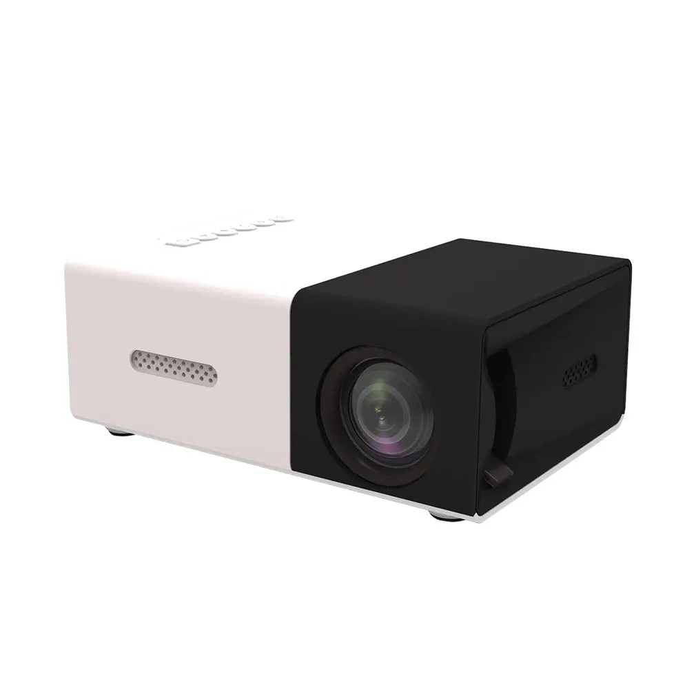 YG300 Pro LED Mini Projector Support 1080P HD HDMI-Compatible USB Audio Portable Home Theater Media Video Player EU Plug