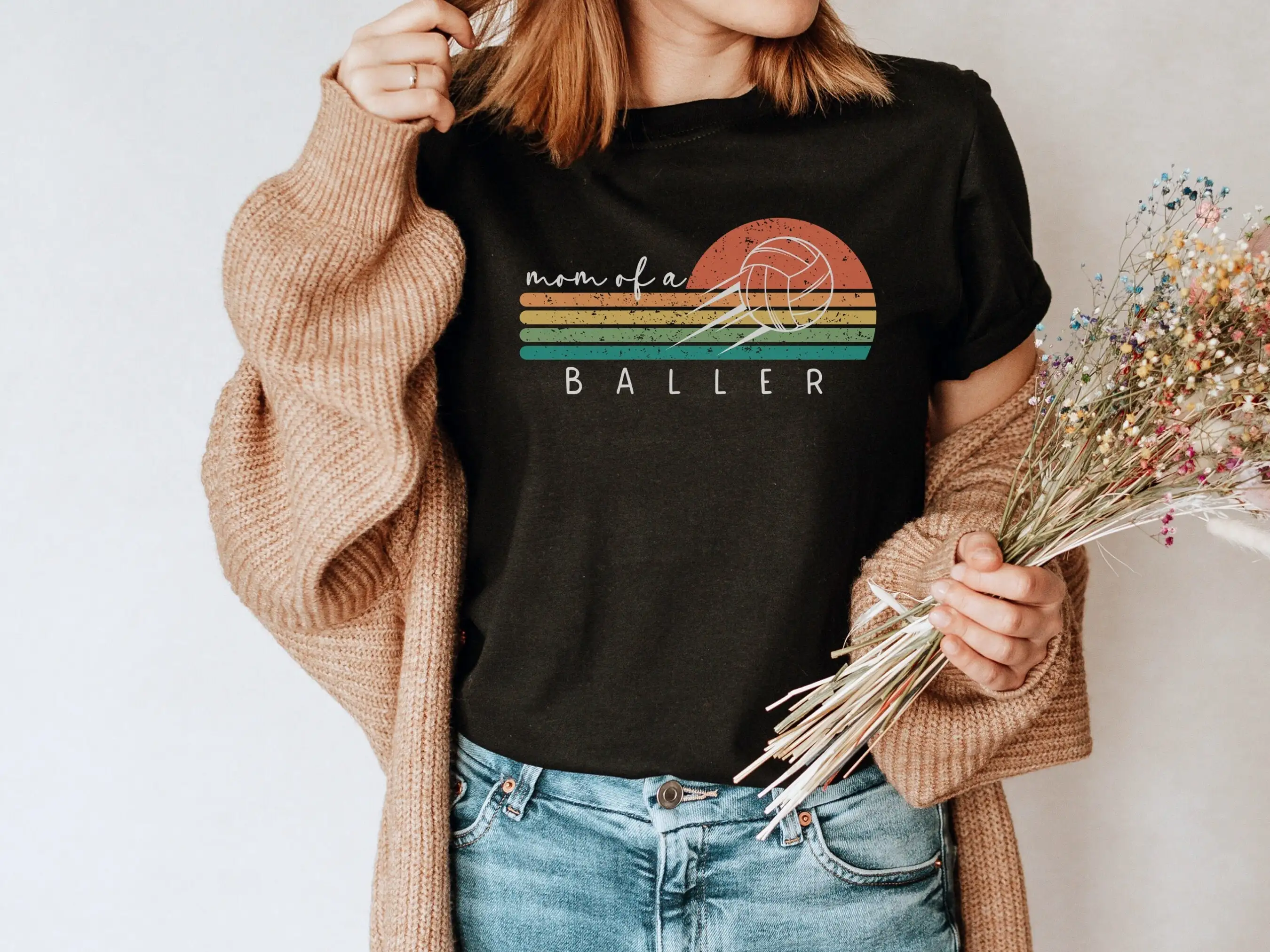

Retro Volleyball Mom T Shirt S For Birthday Cute Mama