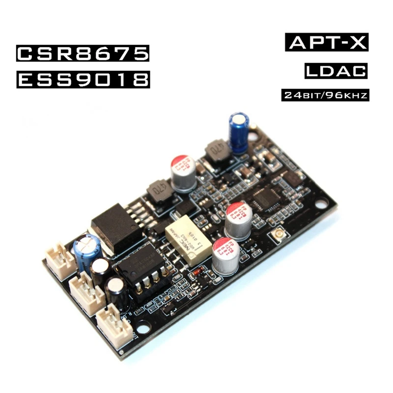 CSR8675 Wireless Adapter Bluetooth 5.0 Wireless Lossless Audio Receiver Board DAC Audio Decoder Board 24Bit/96Khz