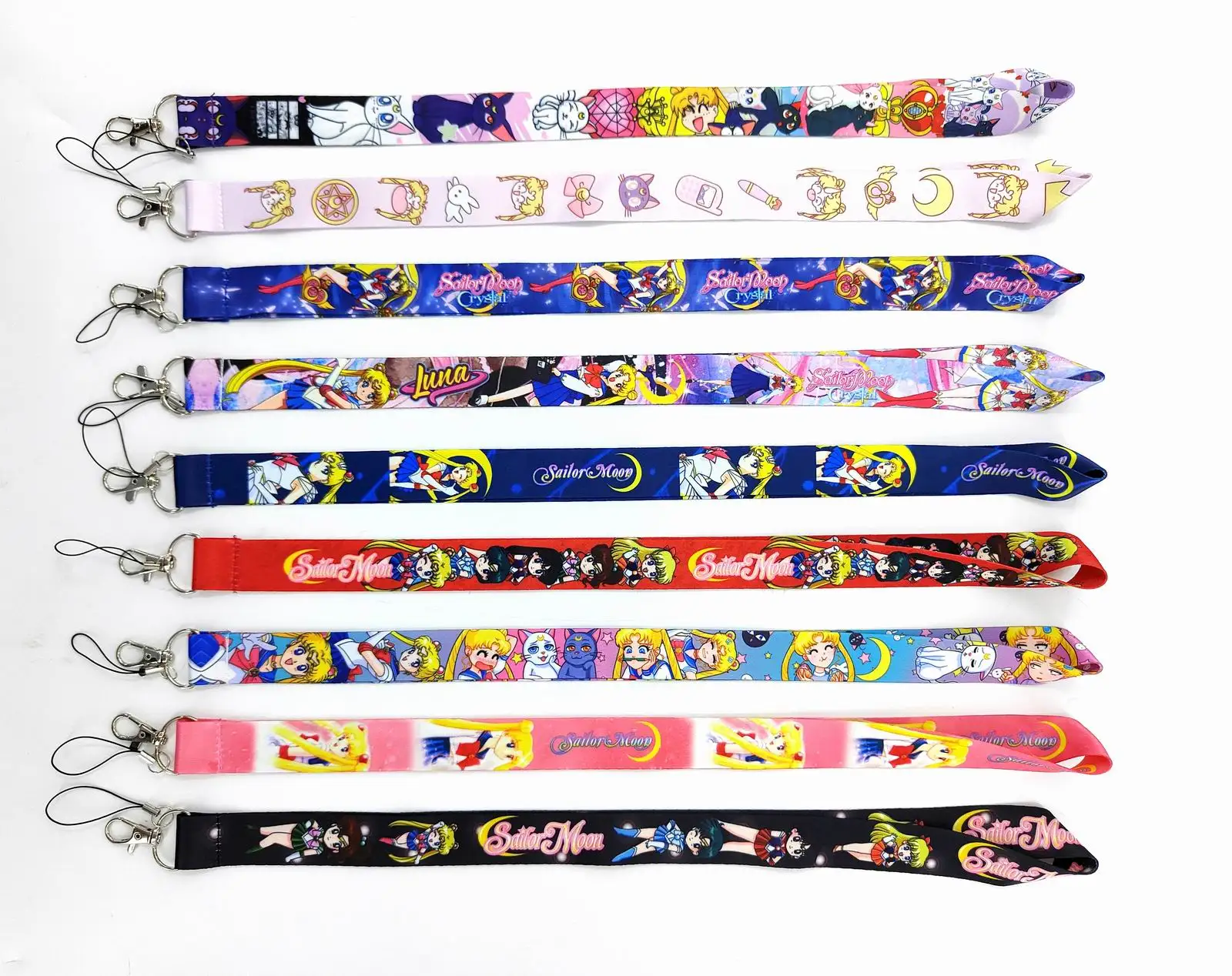 POP MART Sailor Moon Key Lanyard ID Badge Holders Animal Phone Neck Straps with Keyring Phone Accessories