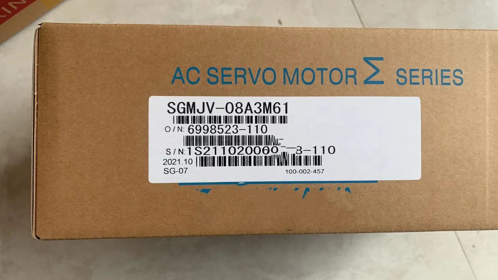 

SGMJV-08A3M61 new Servo Motor