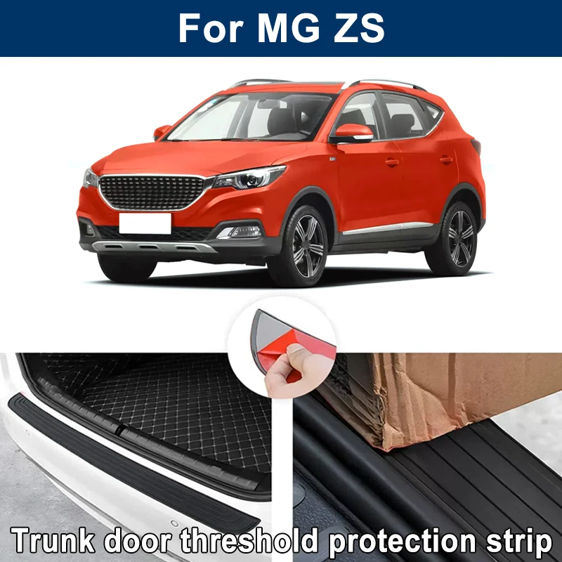 Car Trunk Sill Anti-scratch Guard Strip For MG ZS - Rear Bumper Rubber Protector Decorative Cover Sticker