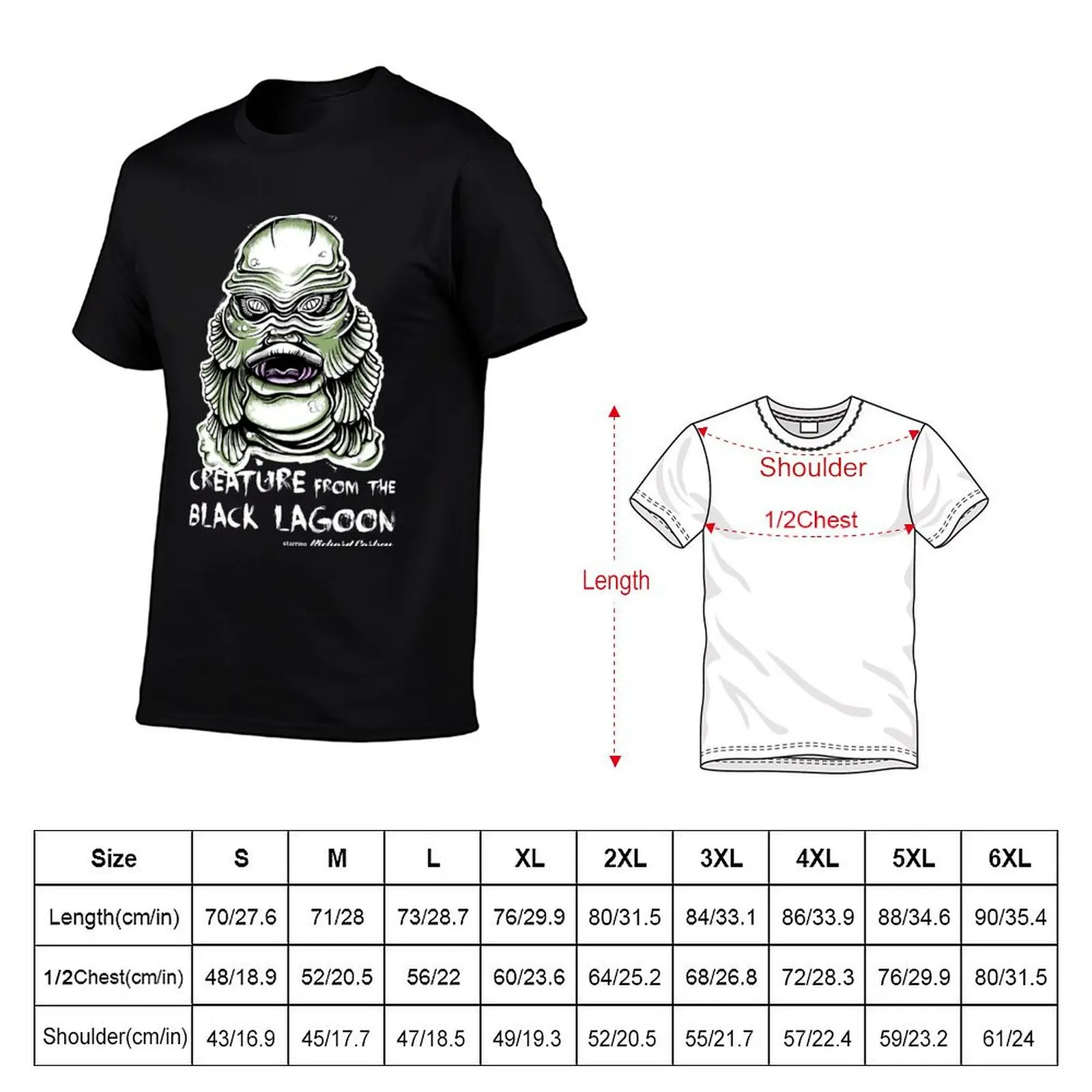Lagoon Creature T-Shirt valentines clothes summer tops mens t shirt graphic