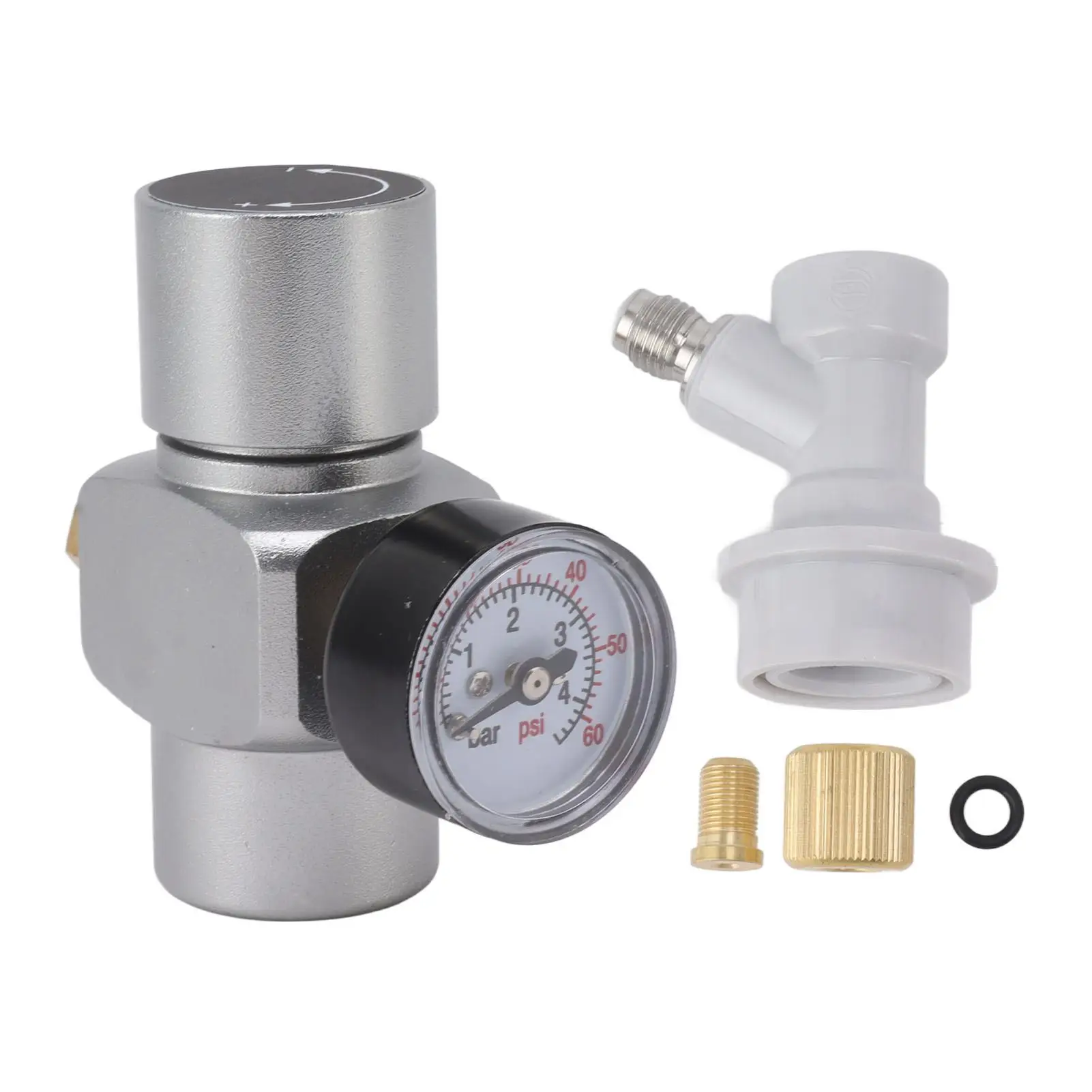 Adjustable Stainless Steel Hose Pressure Regulator Valve - Easy Install Water Pressure Reducer for homebrew & More