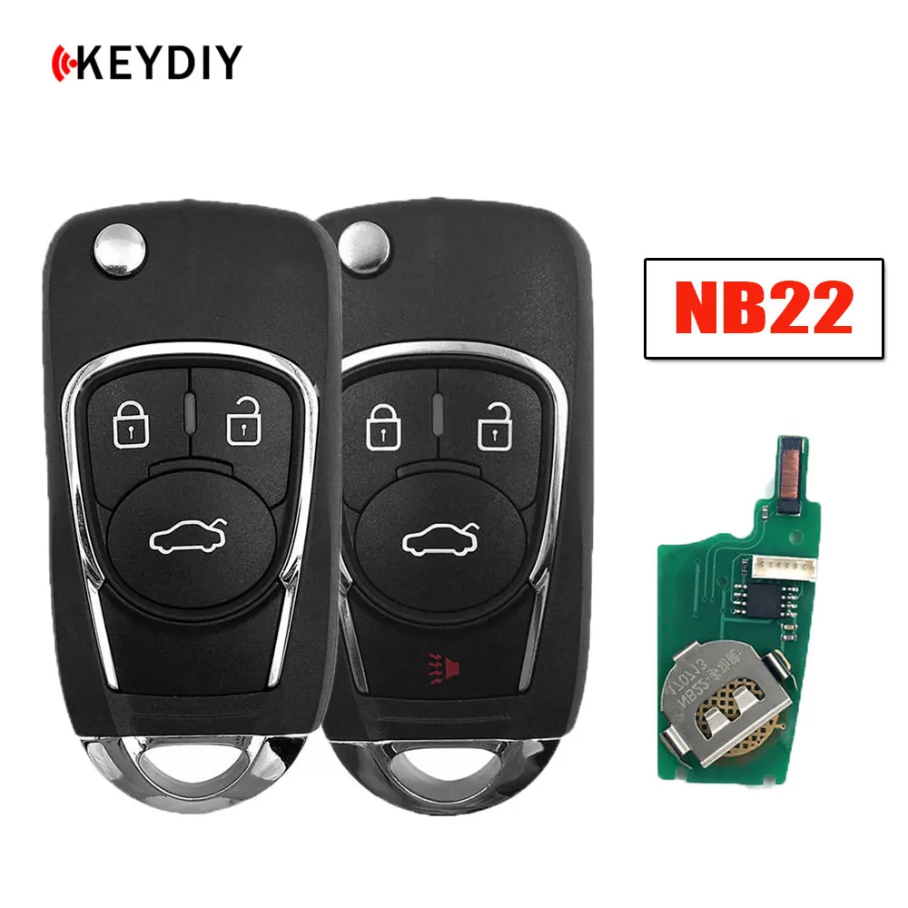 1pcs KEYDIY Universal Car Remote Key NB22-3/4 Car Key for Buick/Chevrolet KD900/KD-X2/MAX Key Programmer Car Remote Control Keys