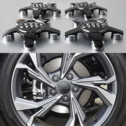 4PCS Car Original Wheel Center Cover Hub Cap Emblem Decoration Accessories for Audi A1 A2 A3 A4 A5 A6 A7 A8 B6 B7 C5 C6 C7 Q5 Q7