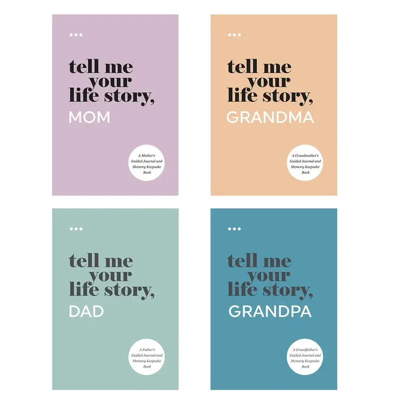 ชุดคู่มือการบันทึกเรื่องราวของครอบครัว - Tell Me Your Life Story Notepad Journal Notebook Planner ไดอารี่โน้ตบุ๊คแผ่นเขียน