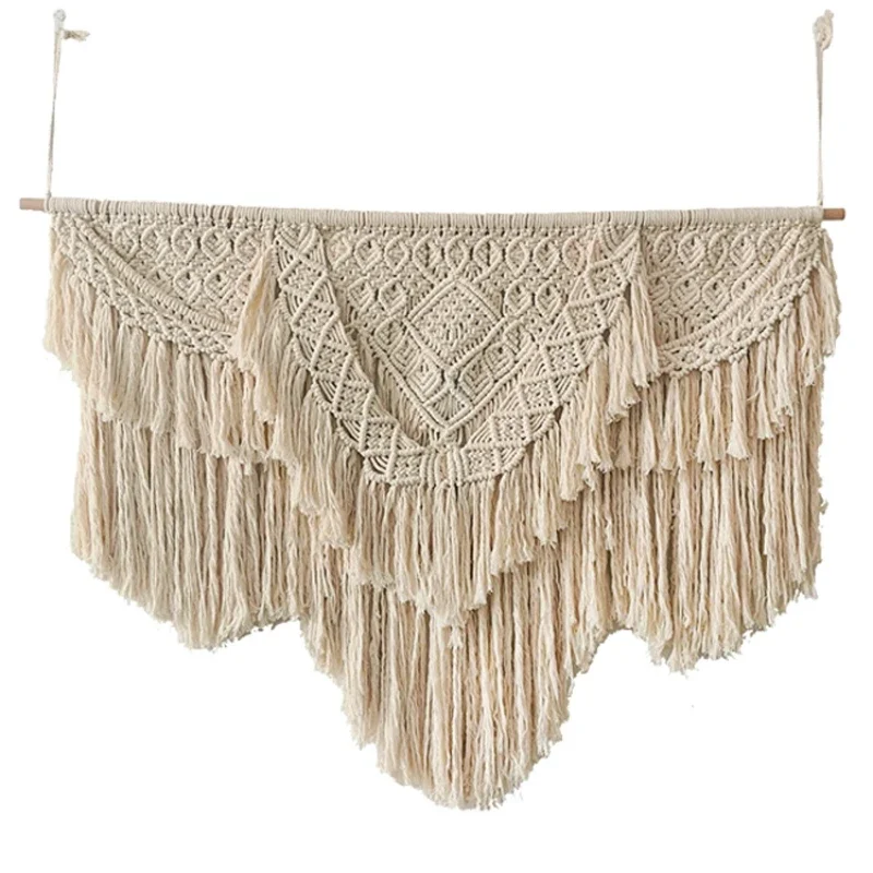 Nordic wall hanging cloth Bohemian fringed tapestry American hand-woven wall decoration