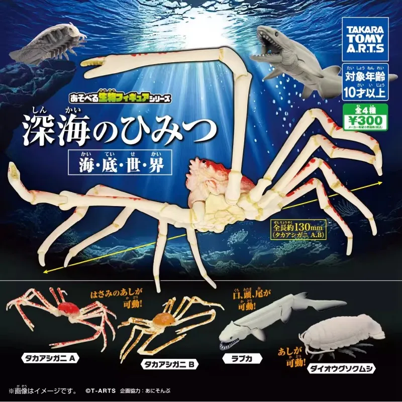 

Original 4Pcs Gashapon Majidae Marine Animals Toys For Kids Gift Collectible Model Ornaments