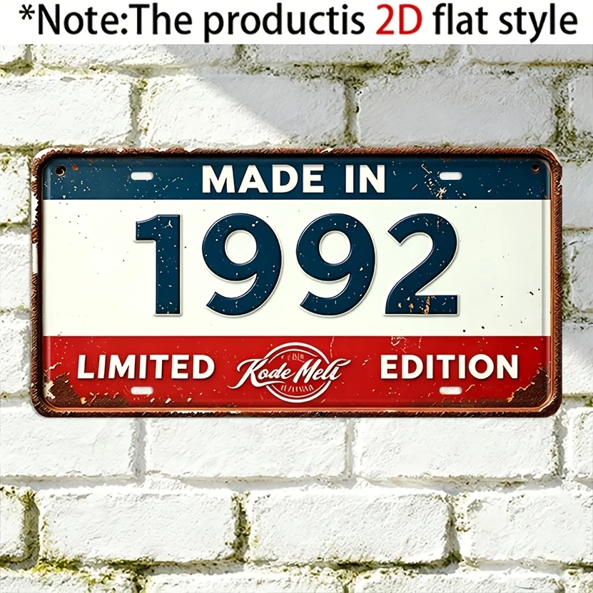 2D Flat, [2D Flat] 2D Flat - for Decorative Use Only, 1992 Limited Edition American Red, White, and Blue Distressed Outdoor D