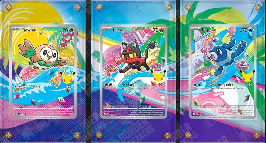 Anime Ptcg Acrylic Psa Display Case for Squirtle Bulbasaur Popplio Tcg Pkm 30Th Anniversary Illustration Rare Card Storage Box view 4