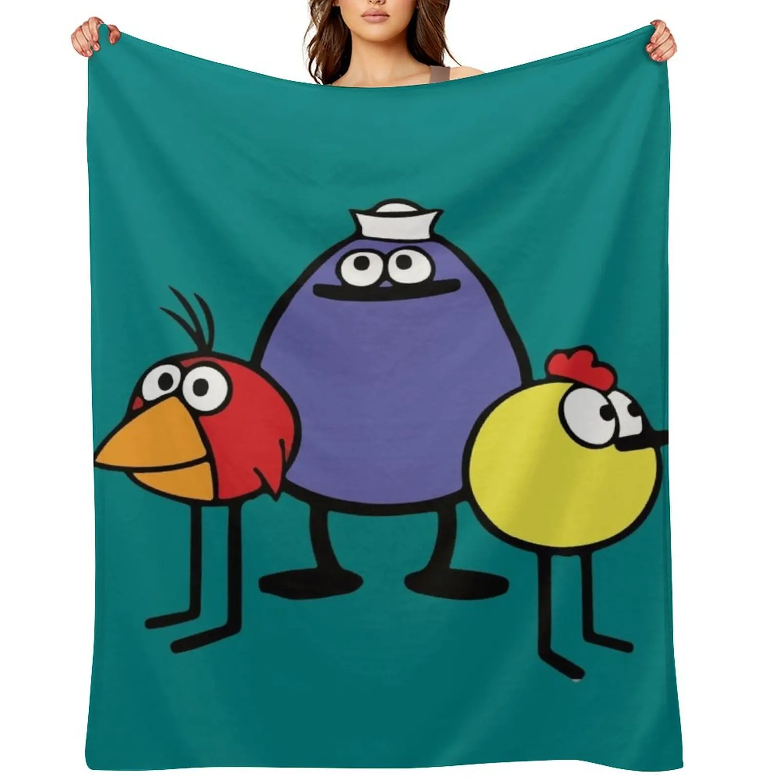Peep and the big wide world 1 Throw Blanket Soft Plaid Luxury Designer Loose Cute Blankets