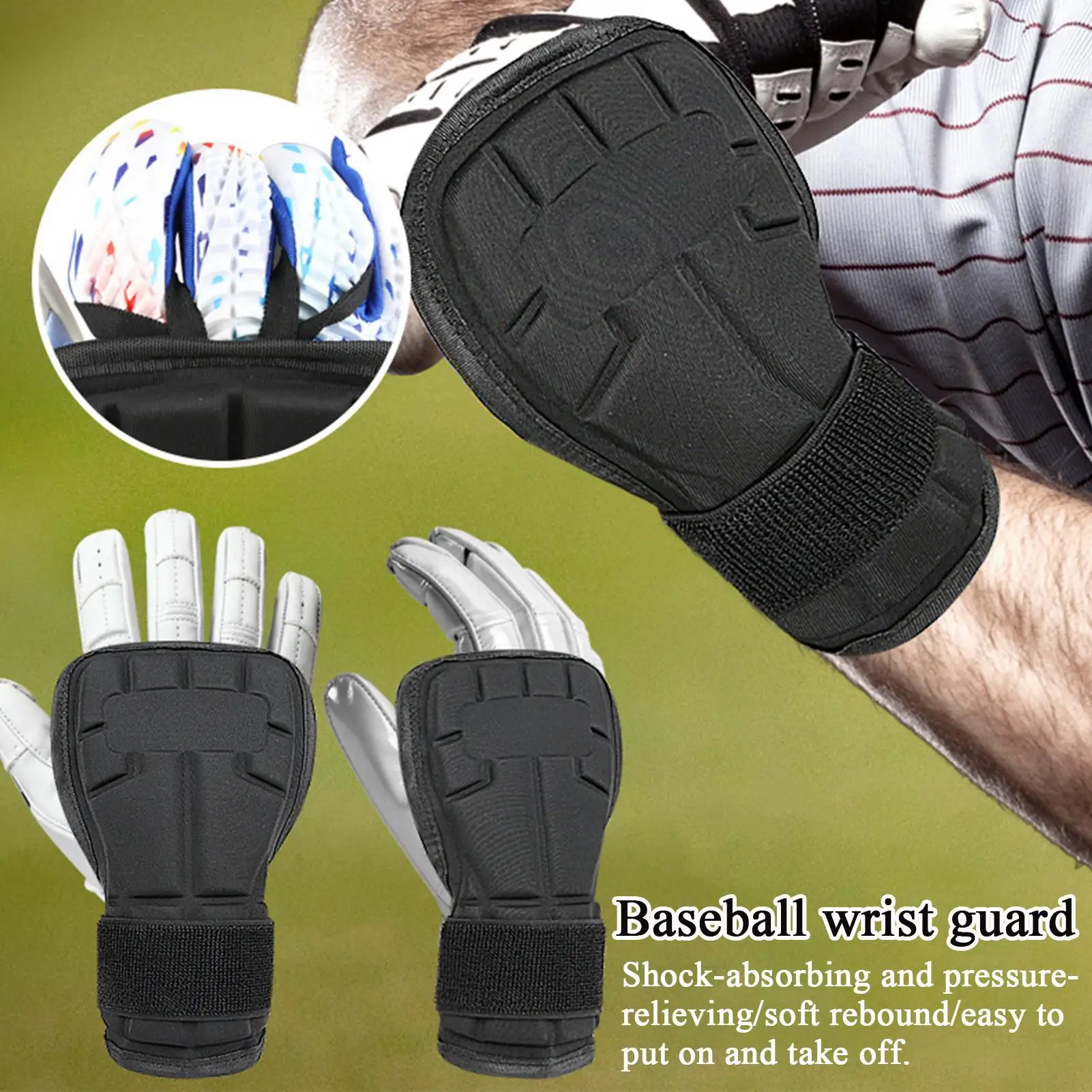 Protector de muñeca de béisbol para hombres, protector transpirable que absorbe los golpes, Protector de muñeca para bateo, entrenamiento deportivo atlético