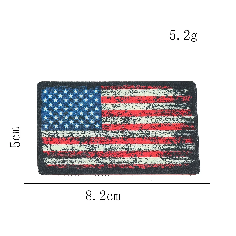 Vintage Distressed US-amerikanische Flagge Klett-Taktik-Morale-Patch für Outdoor-Rucksack, Weste, Hut, Deko-Geschenk – Detail 6