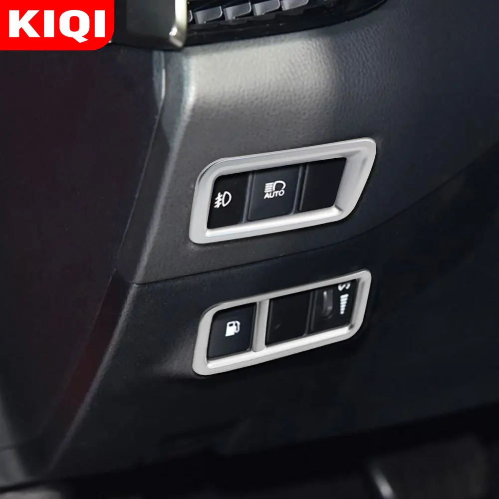 Fog Lights Switch Cover for Toyota C-HR CHR 2016-2023 Car Tank Button Trim Headlight Switchs Circle Sticker Accessories