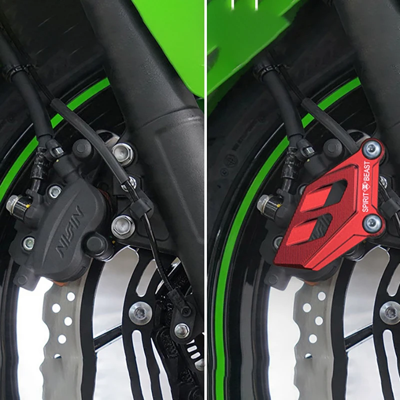 Motorcycle Front Wheel Disc Brake Caliper Cover Mount Disc Caliper Protection Board for Spirit Beast Kawasaki Ninja 400 Z400
