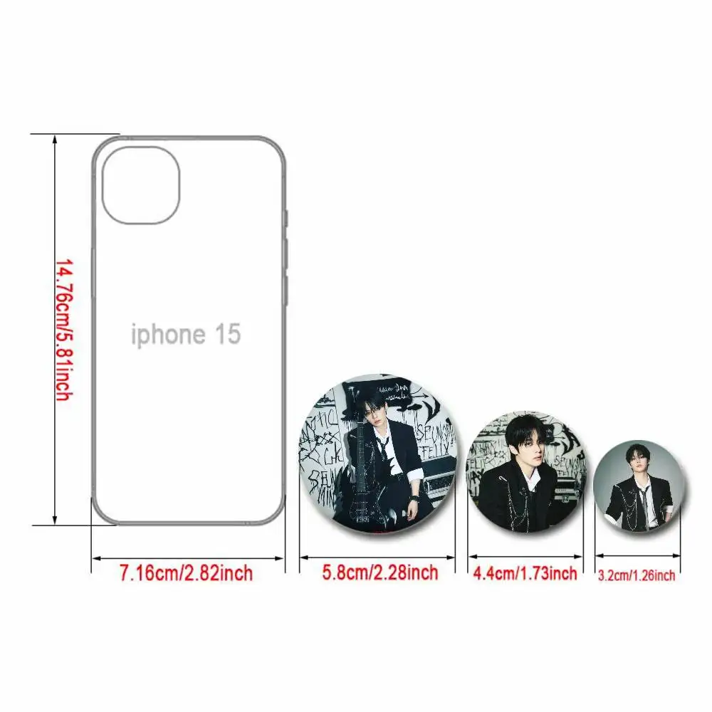L-Lee Know Badges Anime Round Laser Badge Cartoon Brooch Clothes Backpack Accessories Lapel