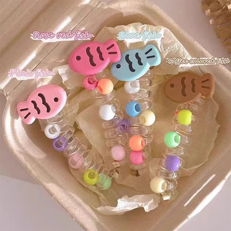 Linha telefônica Faixa de cabelo para mulheres Anel de cabelo criativo Artefato de tecelagem Fio Elástico Elástico Faixa de borracha amarrada na cabeça Moda menina