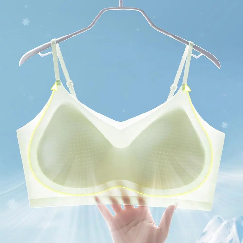 

Summer Seamless Ultra-Thin Ice Silk Bra Women Sexy Push Up Bra Intimates Wireless Bralette Sexy Underwear Air Cooling Brassiere