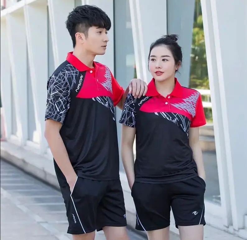 New Female / Male's Tennis shirt , badminton clothes women , Elastic Ping Pong Youth Kit , camiseta badminton , Tennis Shirts