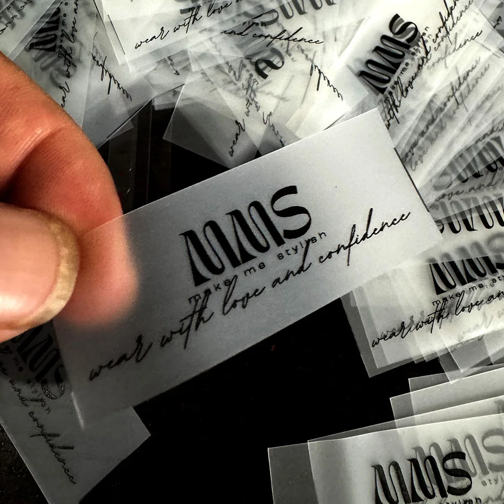 Width 30mm Custom Made Design TPU Garment Washing Instructions Care Label Satin Clothing Size Tags Washable Labels in roll