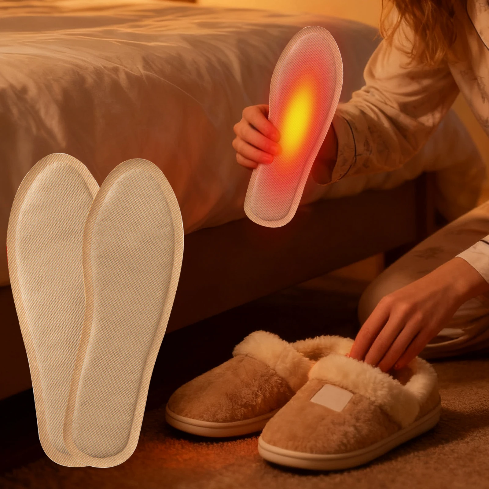 

10 Pairs Heated Insoles Warmers Disposable Air Activated Warmers Continuous Heat Feet Warmers for Hunting and Outdoor Sports