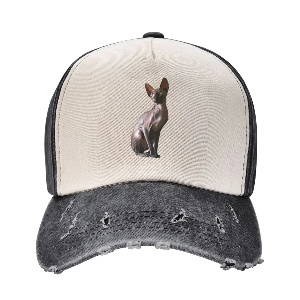 Black Sphynx Cat Baseball Cap Luxury Man Hat Wild Ball Hat Women Men's