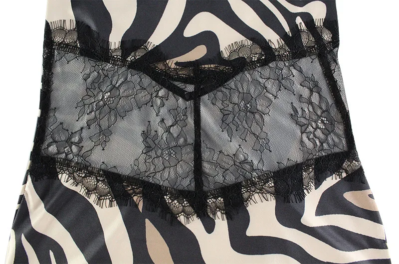 See Through Mesh Lace Patchwork Striped Print Maxi Dress Women Sexy Spaghetti Straps Backless Split Bodycon Club Party Long Robe