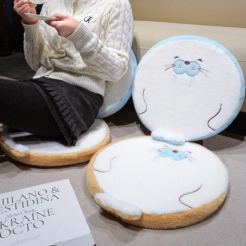 Creative Seal Memory Foam Cushion Round Thick Seat Pad Office Long Sitting Anti-fatigue Cushion Kids Tatami Floor Pouf Cushion
