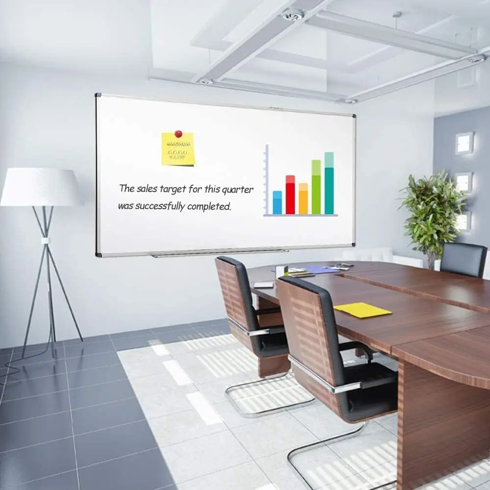 Placa magnética de apagamento a seco 24x36 polegadas, quadro branco com estrutura de alumínio para escritório, sala de aula e uso doméstico
