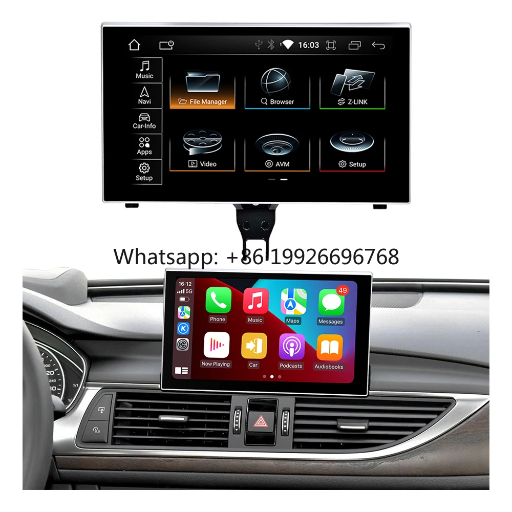 

ZLH Original Style 9" Android 13 Retractable Screen Carplay Auto for Audi A6 C6 C7 2012-2018 Radio DVD Player Navigation DSP