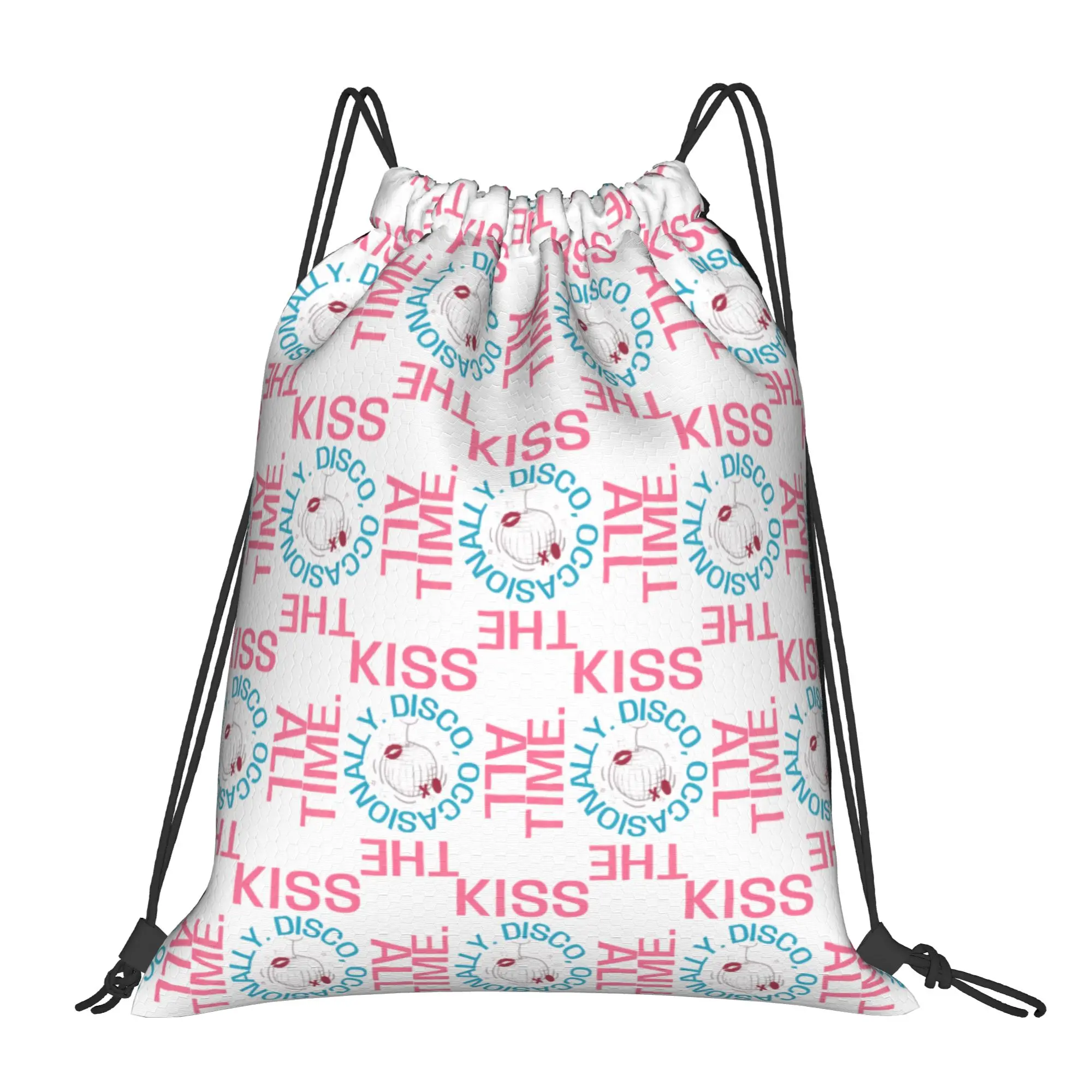 Рюкзак-мешок на шнурках Kiss All The Time Disco Harrys Saying, водонепроницаемый, 36 см (Ш) x 43 см (В)