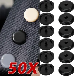10/50pcs Car Safety Seat Belt Buckle Stopper Automobile Seatbelt Spacing Limit Stop Plastic Black Gray Beige Button Accessories