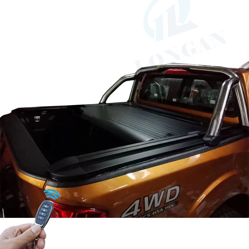 

Hot Selling Aluminium Roller Lid Shutter Pickup Truck Top Retractable Roll Up Tonneau Cover For Navara Hilux Revo