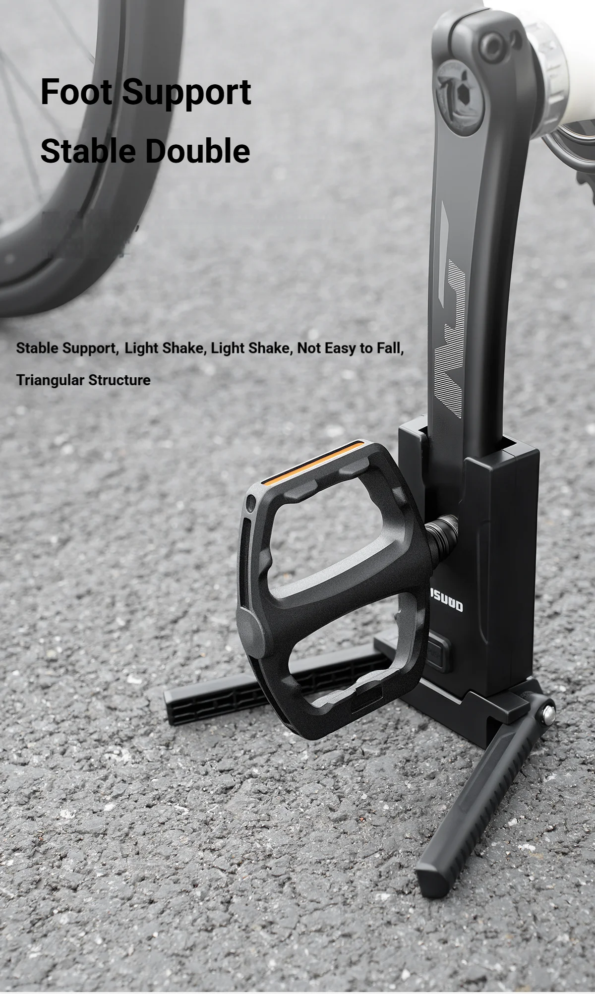 TOSUOD Tragbare Fahrrad-Fußstütze für Mountainbikes und Rennräder, Faltbarer Kurbelständer, Portabler Fahrradständer – Detail 5