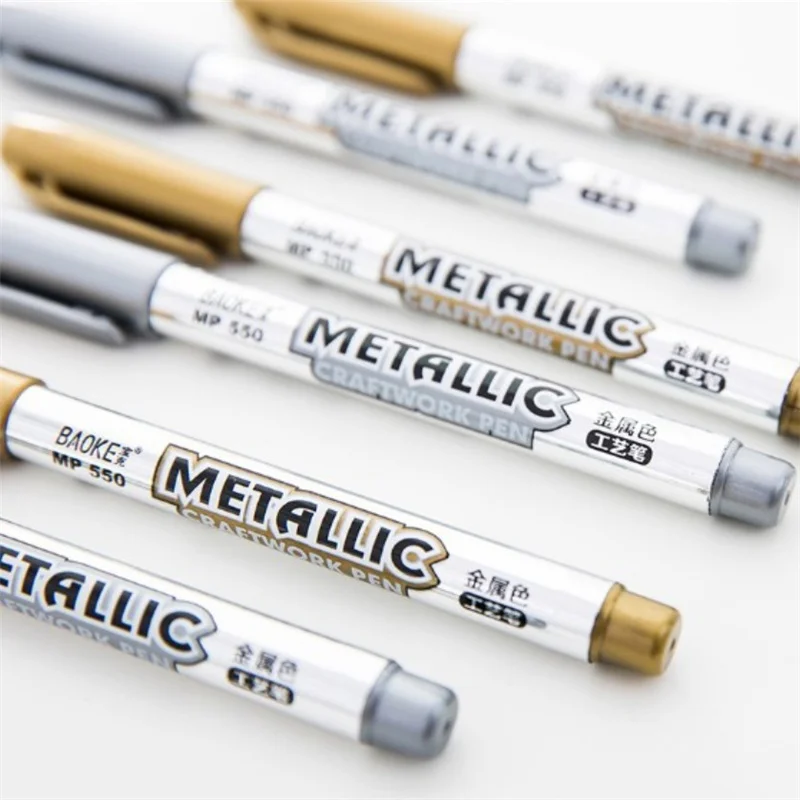 골드 실버 금속 컬러 펜 종이 태그 사진 앨범, 스크랩북 파티 생일