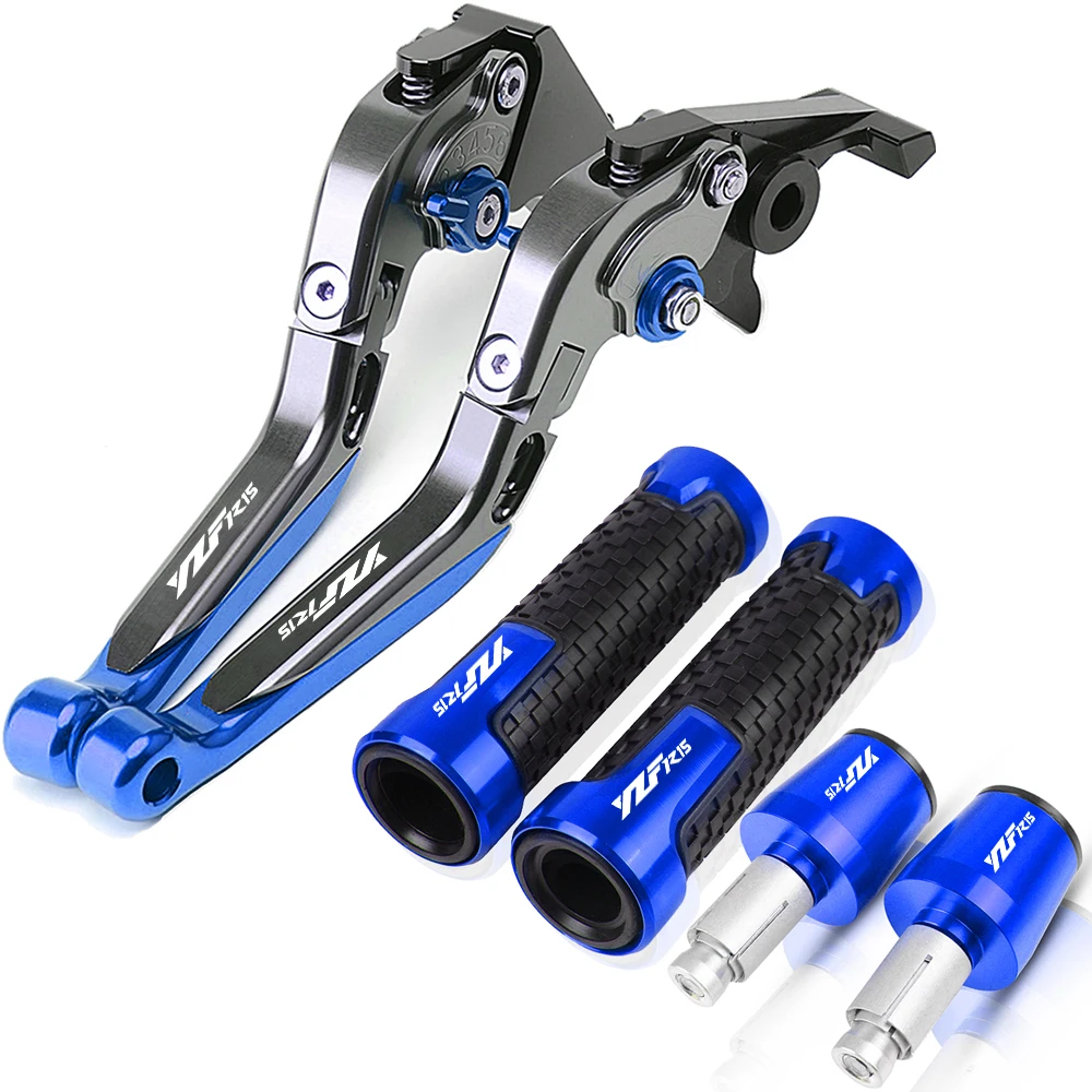 YZF R15 Motorcycle CNC Accessories Adjustable Brake Clutch Levers Handlebar grip For YAMAHA YZFR15 2008-2016 2009 2010 2011 2012