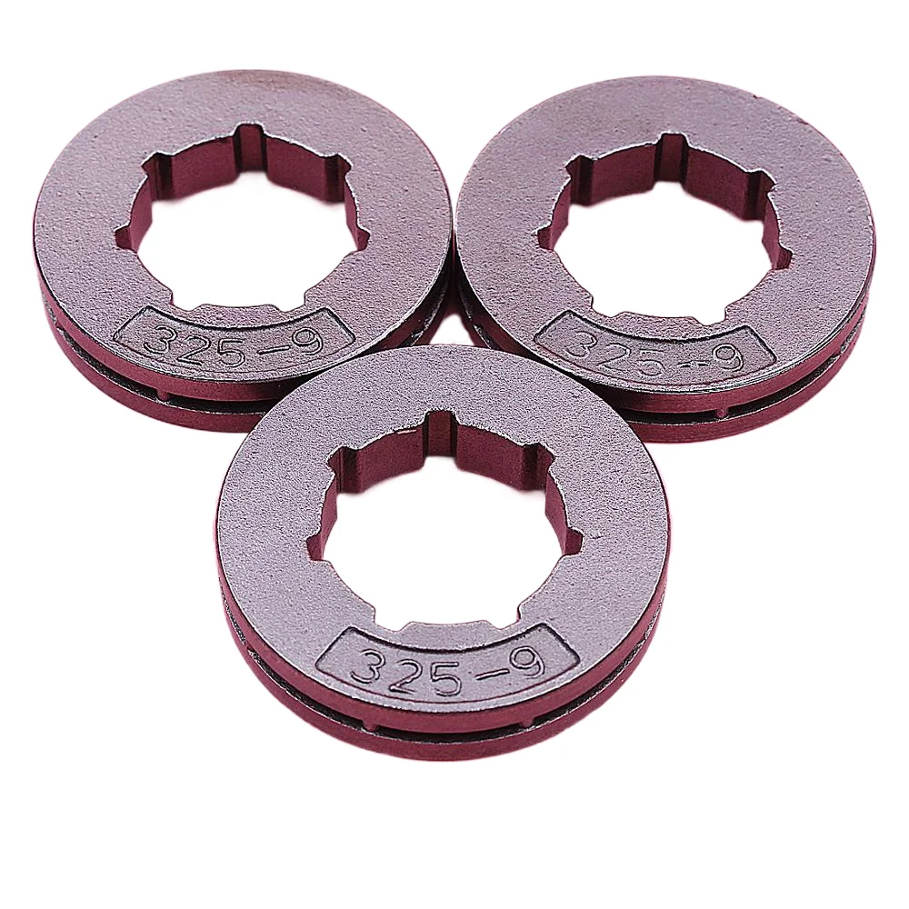 3pcs/lot .325 9 Tooth Chain Sprocket Rim Kit For Stihl Husqvarna Jonsered Homelite STD Spline 22mm Chainsaw Parts