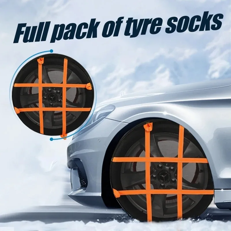 Snow Chain Tyre Chain Set Wheel Ties Belts Car Tires Chains Winter Full Wrapped Anti-Slip Sock Chain Anti Skid Snow Emergency