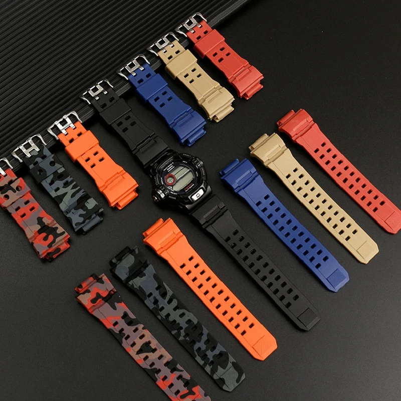 For Casio G-SHOCK Waterproof Resin Silicone Rubber Watch Band Cat GW-9400 GW9400 GW9300 Stainless Steel Ring Strap Watchband