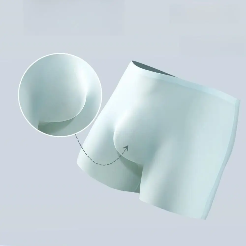 Męskie bokserki slipy w jednolitym kolorze, ultracienkie, oddychające, szybkoschnące, chłodzące, bezszwowa bielizna, bokserki z jedwabiu lodowego.