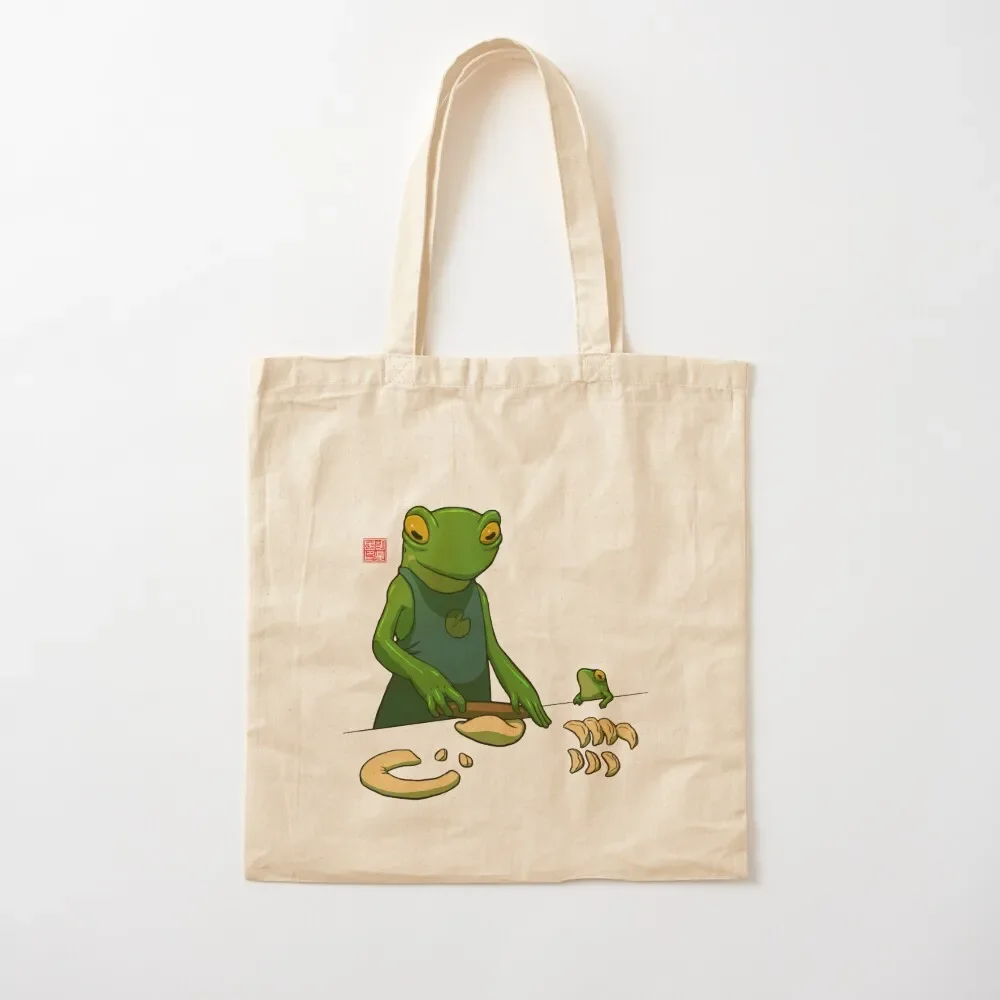 Frog and her Sprog Making Dumplings Mother's Day Tote Bag Big bag ecological bags Tote Bag