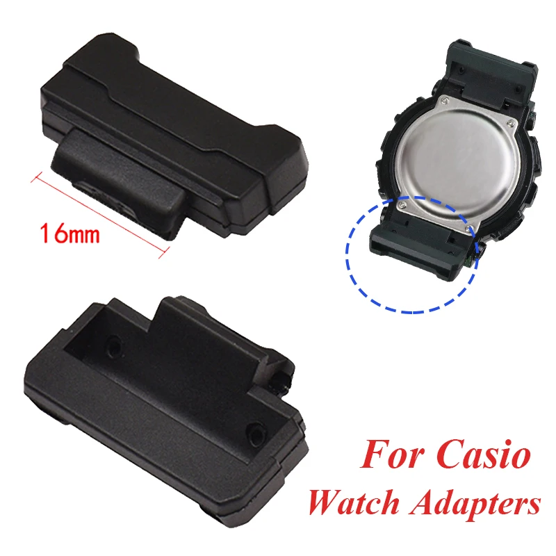 Adaptadores de relógio de 16mm para casio GA-110 GA-100 DW-5600/6900 conector para G-SHOCK GW-M5610 tpu silicone pulseira de relógio acessórios