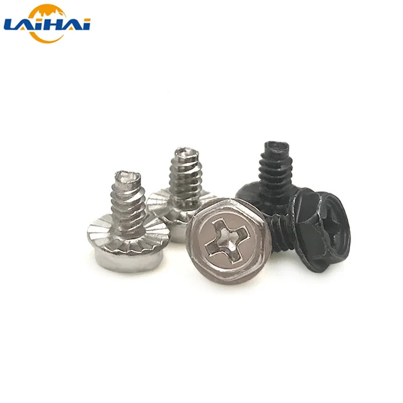 25pcs PC Case Power Supply PSU Hard Drive Motherboard Phillips Hex Flange Washer Head Mounting Screw 6#-32x6mm DIY Computer B