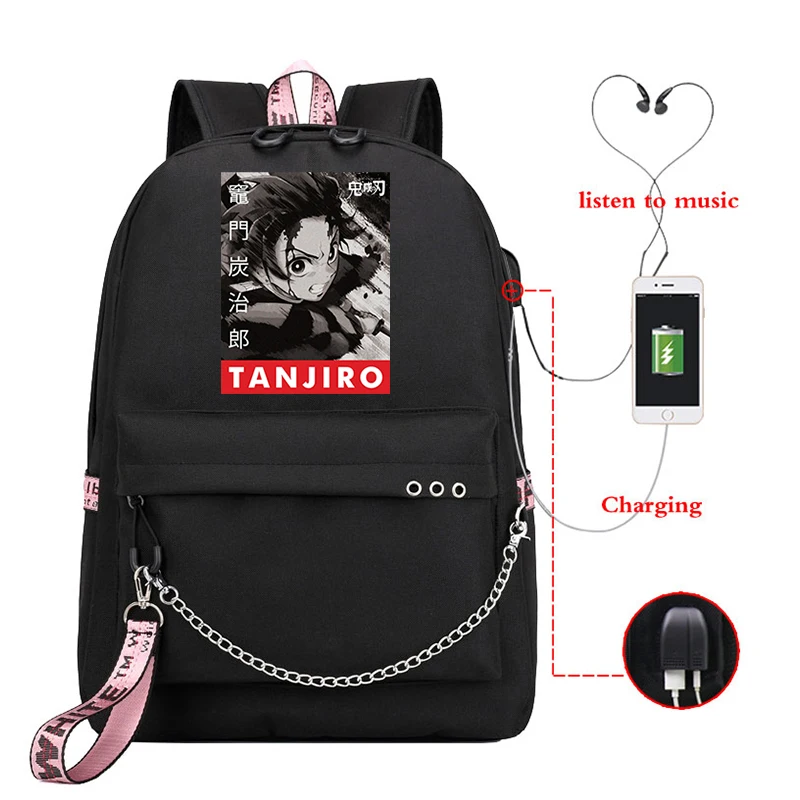 

Demon Slayer Anime Backpacks Bags for Teenager Entrance Gift Hiking Trekking Bags Grocery Fashion School Bags Demon Slayer Girls